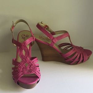 Seychelles wedge sandal pink 8.5